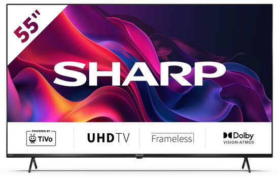 Televizors Sharp, 55 collas, 4K, Ultra HD, Smart TV, Wi-Fi, Melns (55GK4445E)